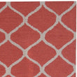 Handmade Wool Rug (India) 5' X 7' Ivory Orange Geometric Oriental Modern Contemporary Rectangle Natural Fiber Latex Free