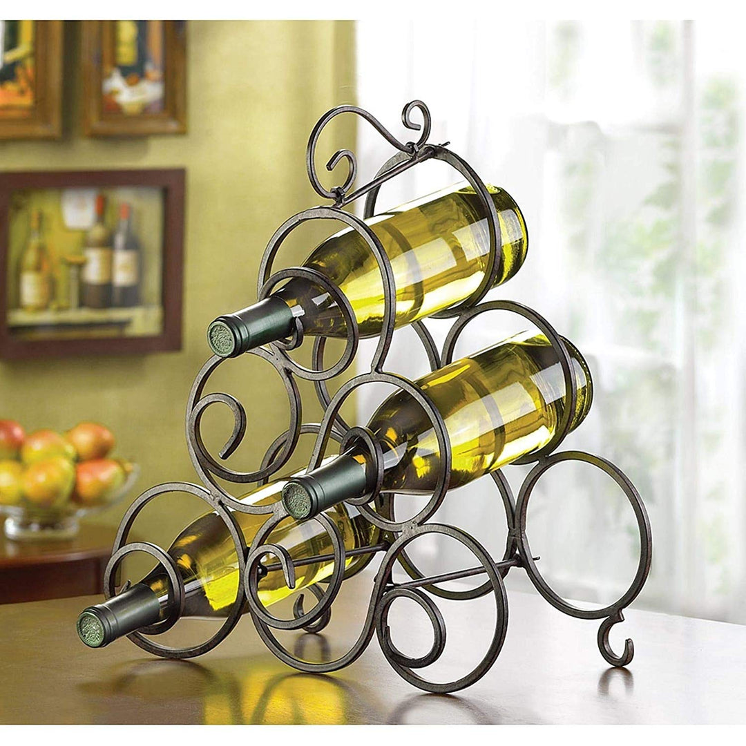 Brown 6bottle Wine Rack Modern Countertop Wine Rack Holder