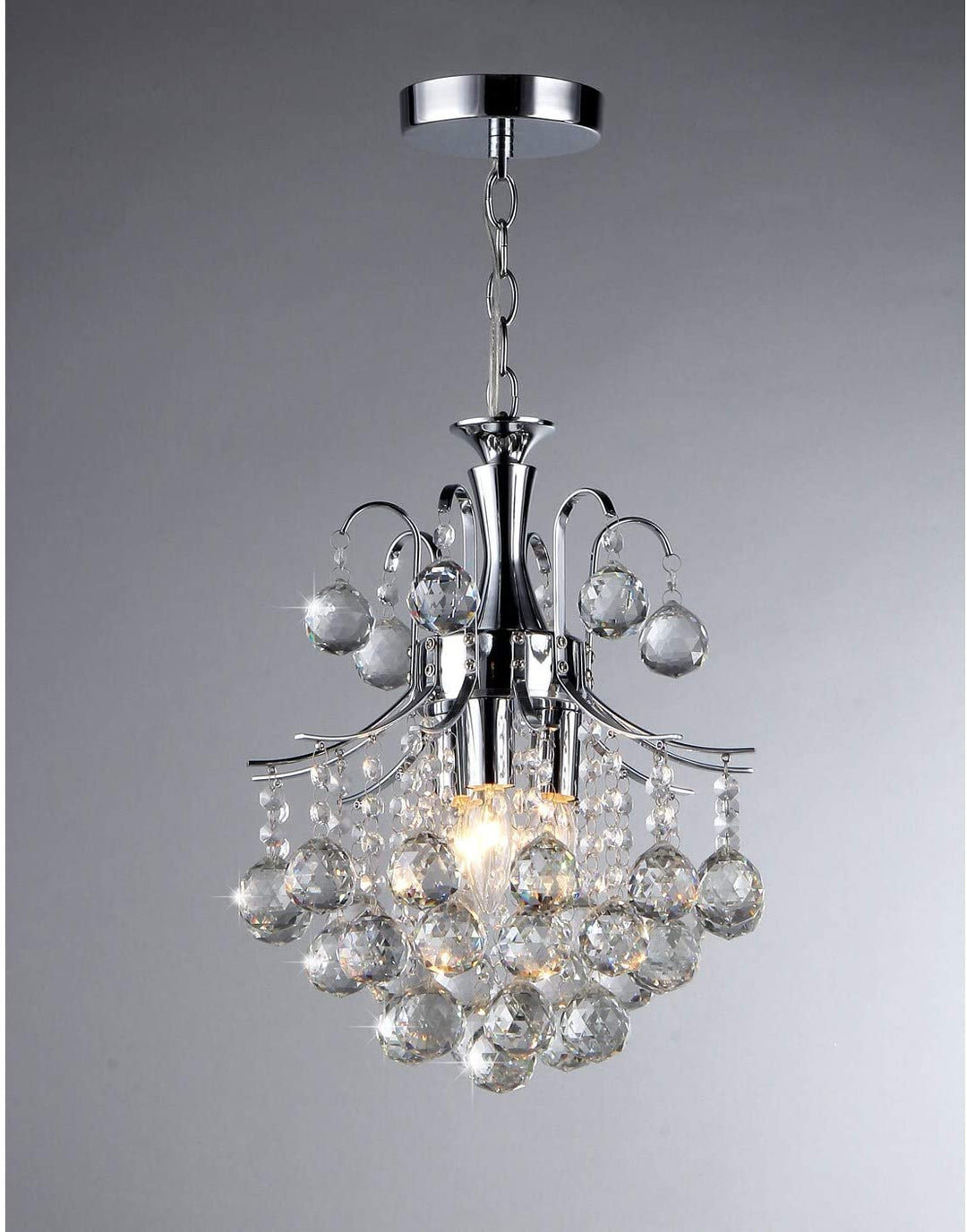 3 Light Crystal Chandelier Clear Traditional Transitional - Diamond Home USA