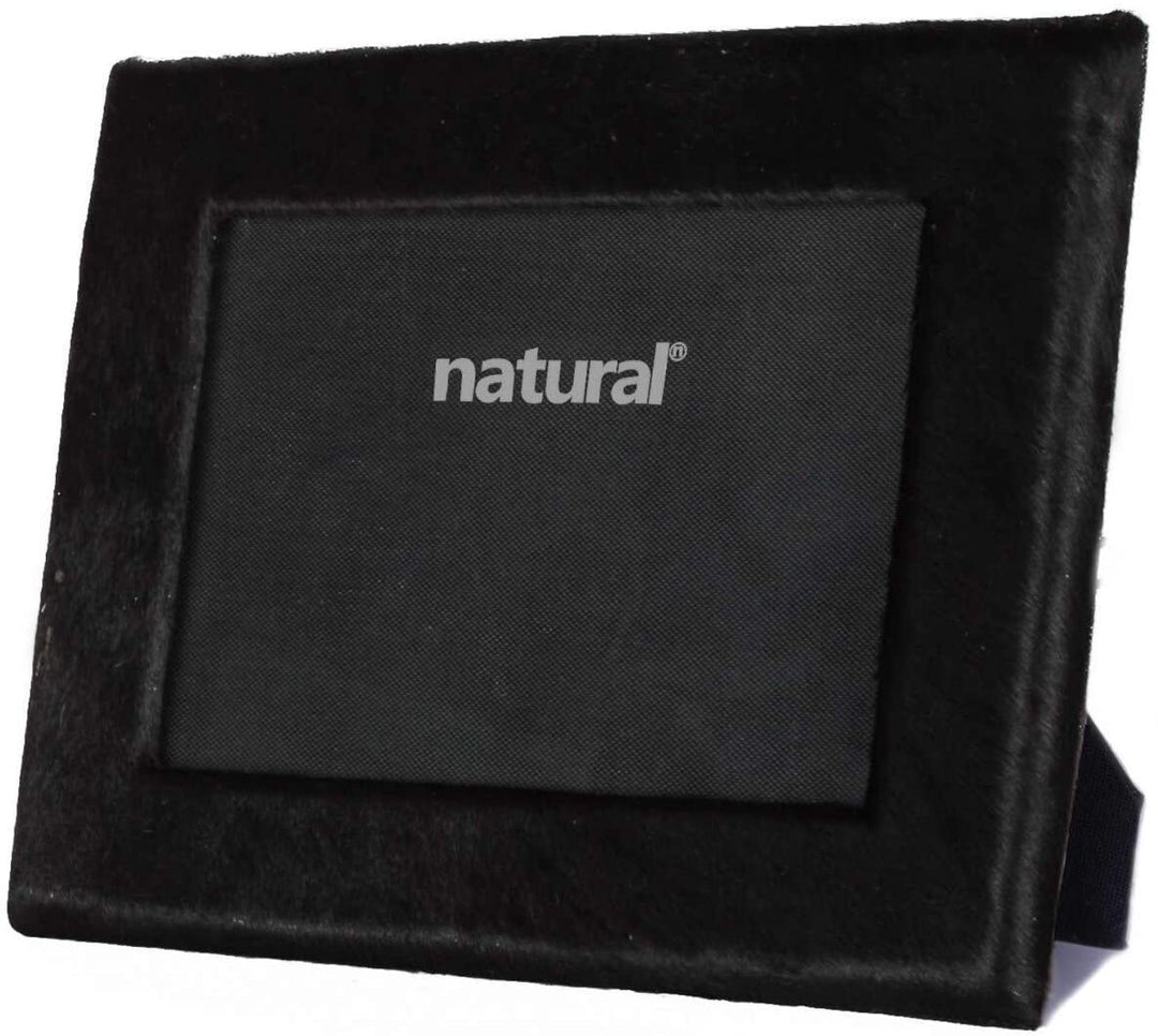 8" X 10" Black Cowhide 5" 7" Picture Frame Modern Contemporary Rectangle Leather - Diamond Home USA