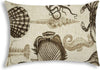 Under Sea Taupe Indoor/Outdoor Pillow Sewn Closure Color Tropical Modern Contemporary Polyester Water Resistant