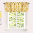 Geo/Leaf Window Curtain Valance Yellow Geometric Moroccan Farmhouse Modern Contemporary 100% Polyester