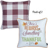 Unknown1 Fall Thanksgiving Gingham Throw Pillow Cover 18''x18'' (Set 4) Color Floral Cabin Lodge Polyester Set 3 More Removable