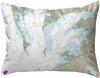 Unknown1 Tangier Sounds Va Nautical Map Noncorded Pillow Color Graphic Coastal Polyester Single Water Resistant