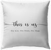 MISC is Us Indoor|Outdoor Pillow by 18x18 Black Geometric Farmhouse Polyester Removable Cover