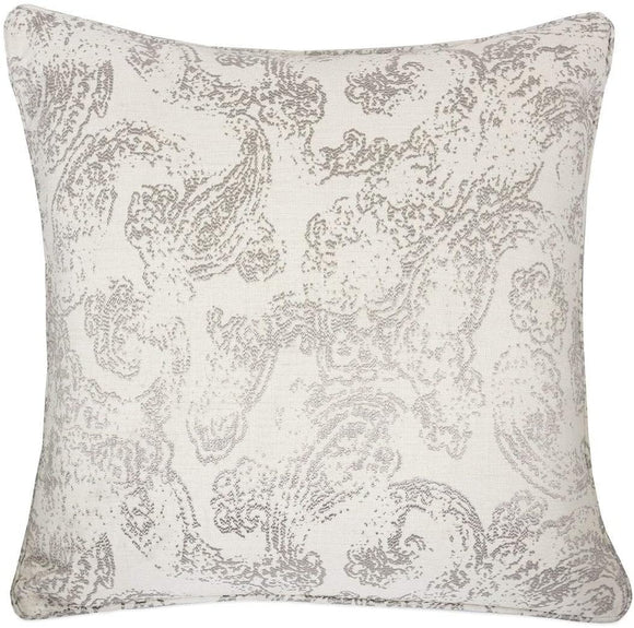 Unknown1 Cozy Paisley Throw Pillow Cover Insert Grey Polyester Single