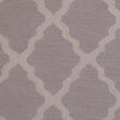 Handmade Wool Rug (India) 5' X 7' Brown Grey Geometric Oriental Trellis Modern Contemporary Rectangle Natural Fiber Latex Free