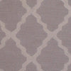 Handmade Wool Rug (India) 5' X 7' Brown Grey Geometric Oriental Trellis Modern Contemporary Rectangle Natural Fiber Latex Free