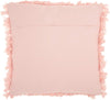 Paper Loop Shag Rose Throw Pillow (20 inch X 20 inch) Pink Textured Modern Contemporary Polyester Single