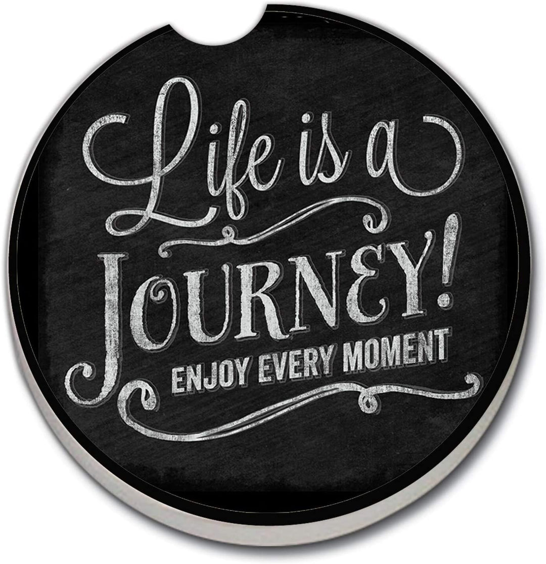 Car Coaster Chalk Life is Journey Set 2 2 5