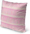 Blades Grass Pink Indoor|Outdoor Pillow by 18x18 Pink Geometric Modern Contemporary Polyester Removable Cover