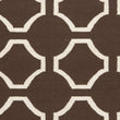 MISC Hand Woven Wool Area Rug 2' X 3' Brown Abstract Geometric Latex Free Handmade