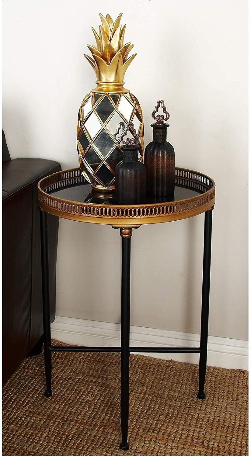 Metal Marble Tray Table (26 Inches High X 18inches D)