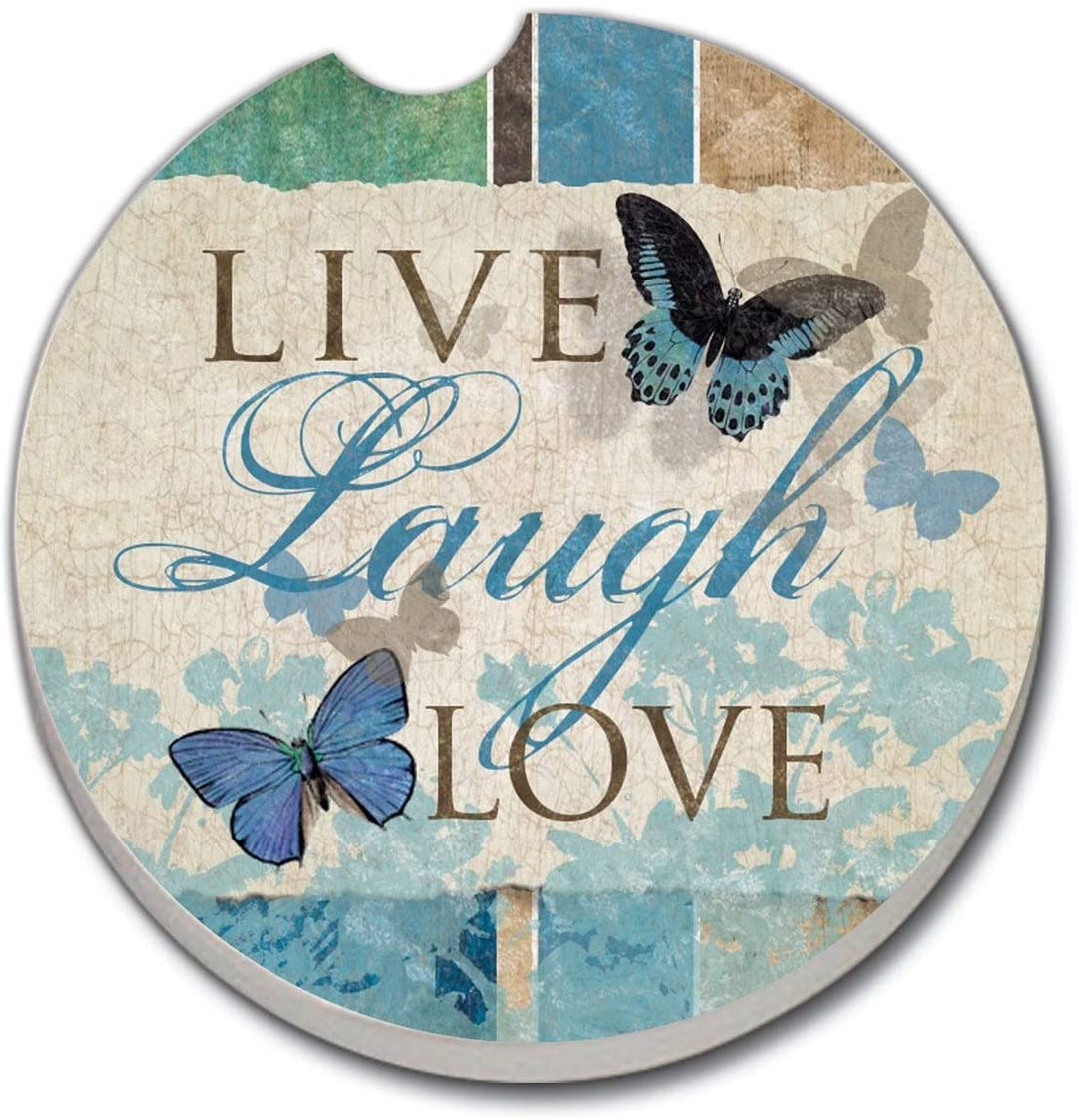 Car Coaster Live Laugh Love Set 2 2 5