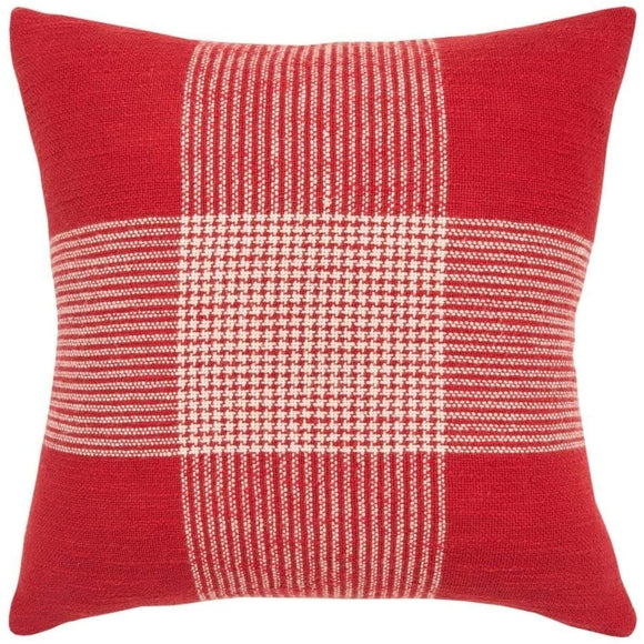 Pillow Cover Red Abstract Casual Cotton
