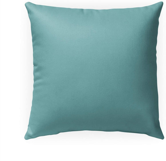 Aqua Dream Indoor|Outdoor Pillow by 18x18 Blue Modern Contemporary Polyester Removable Cover