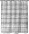 Washy Watercolor Stripe Grey Shower Curtain by Grey Abstract Modern Contemporary Polyester