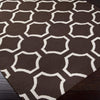 MISC Hand Woven Wool Area Rug 2' X 3' Brown Abstract Geometric Latex Free Handmade