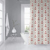 MISC Anchor Chief Red Shower Curtain by 71x74 Red Geometric Nautical Coastal Polyester