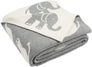 Grey Knit Throw Blanket Animal Modern Contemporary Shabby Chic Victorian Cotton