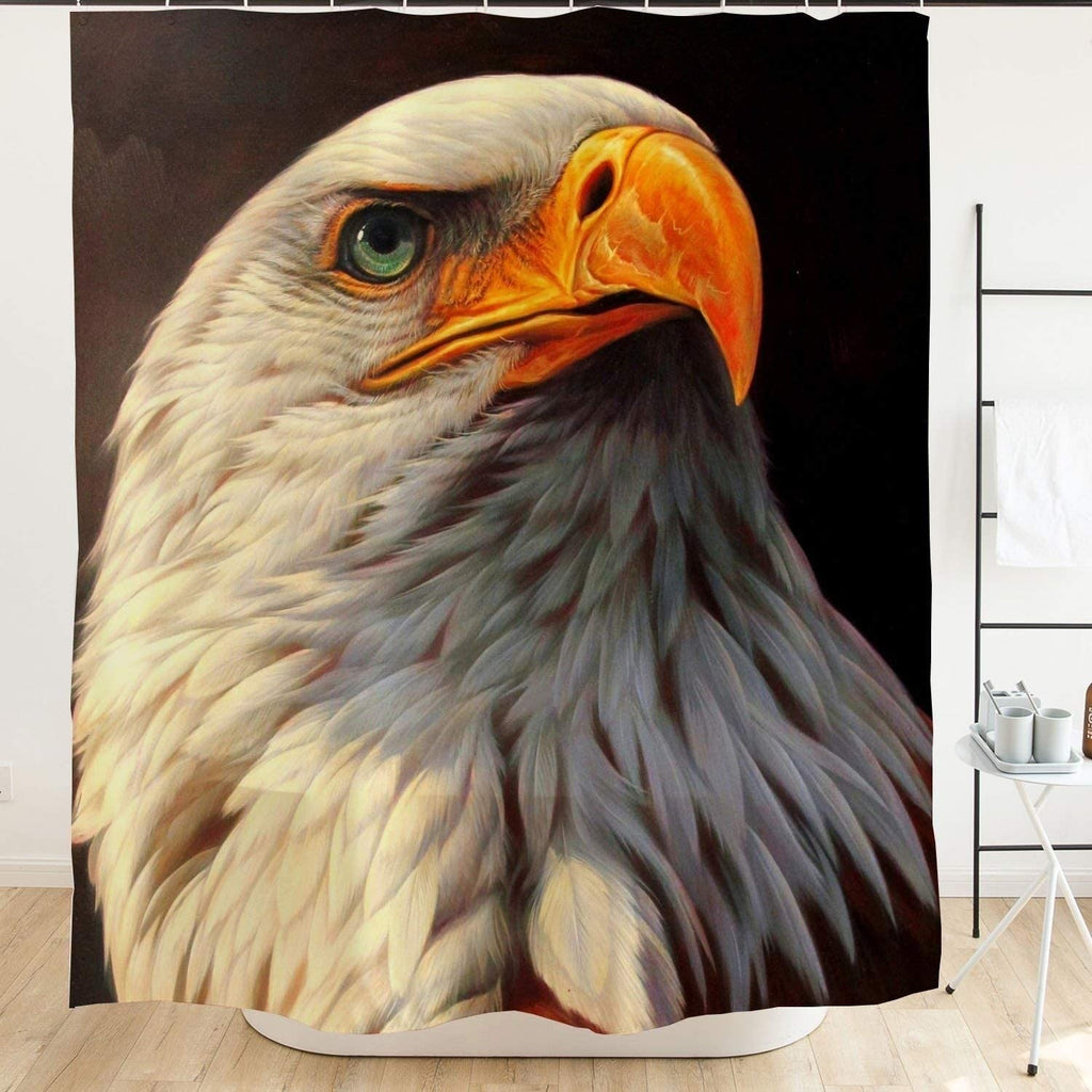 Eagle Shower Curtain Bathroom 71''x71'' National Bird Graphic Casual Polyester