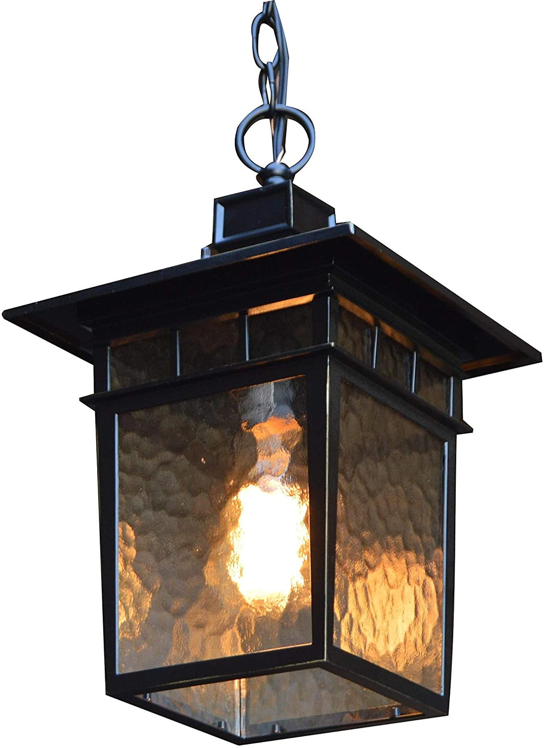 1 Light Hanging Exterior Lighting Imperial Black Finish