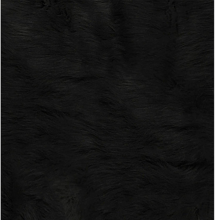 Cowhide Rug 4 X 5 Black 4' 5' Modern Contemporary Acrylic Latex Free - Diamond Home USA