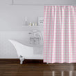 MISC Anchor Pink Light Blue Shower Curtain by 71x74 Pink Geometric Nautical Coastal Polyester