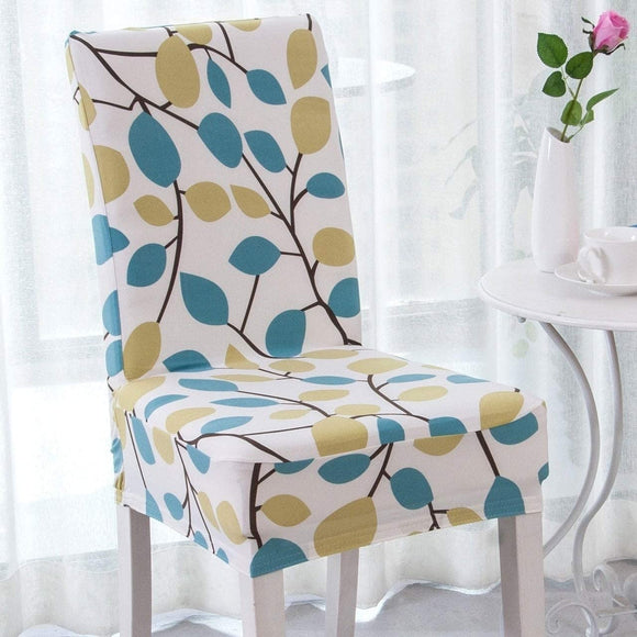 MISC Elegant Polyester Spandex Stretch Dining Chair Slipcover Green Nature Country Handmade