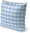 Blue Gingham Dream Indoor|Outdoor Pillow by 18x18 Blue Plaid Modern Contemporary Polyester Removable Cover