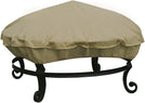Unknown1 Basics Outdoor Round Patio Firepit Cover 36" Dia X 4" h Beige Polyester Blend Water Resistant