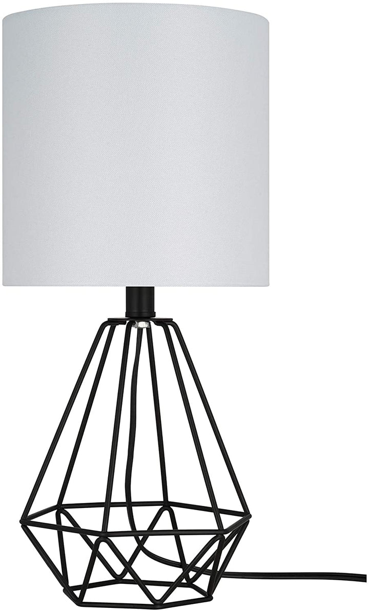 Metal Cage Table Lamp Black