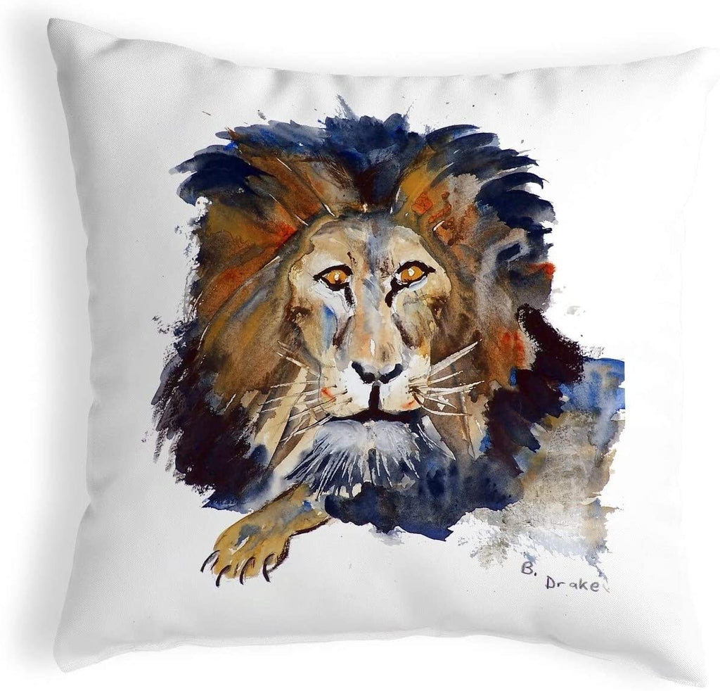 Lion Small No Cord Pillow 12x12 Color Graphic Children's Polyester