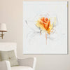 Rose Sketch White Back' Flower Artwork Canvas Yellow 12 Wide X 20 High Farmhouse Modern Contemporary Traditional Rectangle Wood 1 Panel