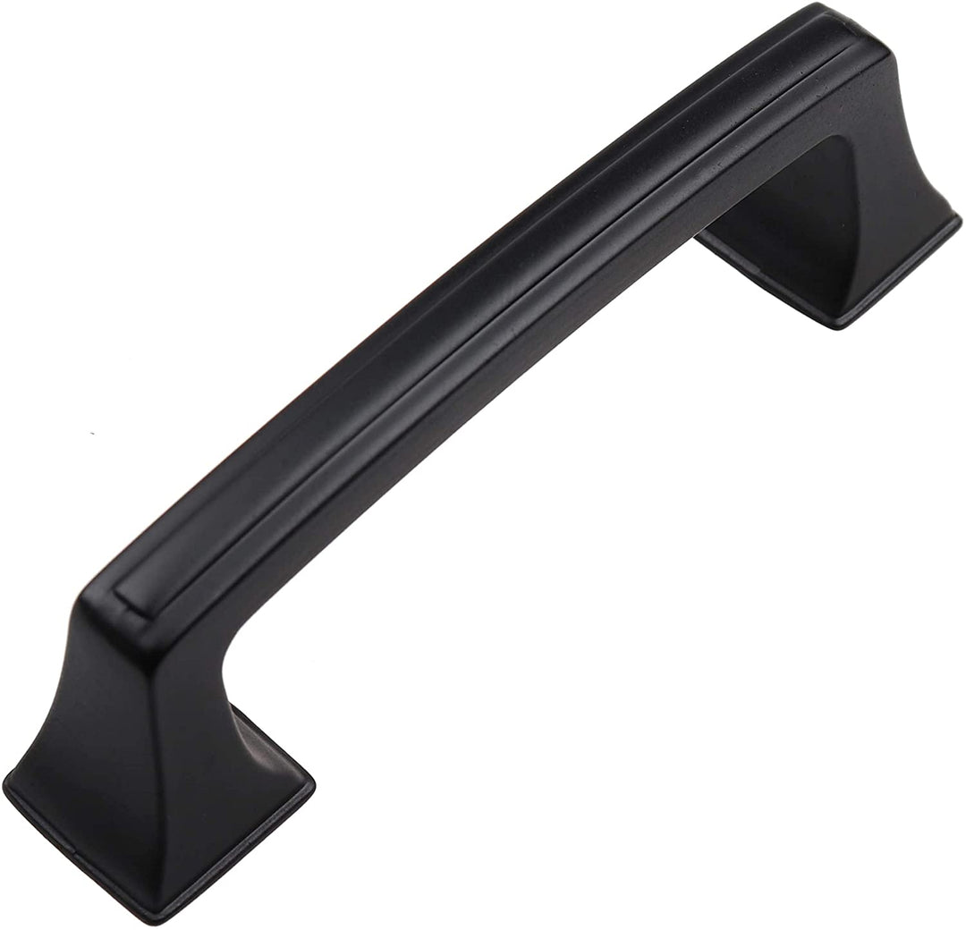 5 Pack 3 inch Center Classic Base Cabinet Pull Black