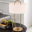 Matte Gold 2 Light Bulb Table Lamp Modern Contemporary Brass