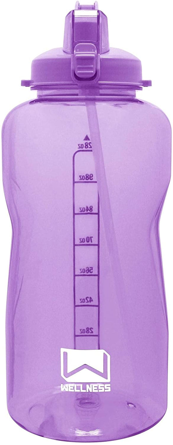 MISC Giant Gallon Water Bottle Carry Handle Straw 128 Oz Lilac Oz Purple Plastic 1 Piece