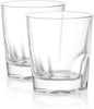 UKN Non leaded Crystal Old Fashioned Whiskey Glass 8 4 Oz Set 2 Clear