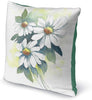 MISC Daisies Indoor|Outdoor Pillow by 18x18 Green Traditional Polyester Removable Cover