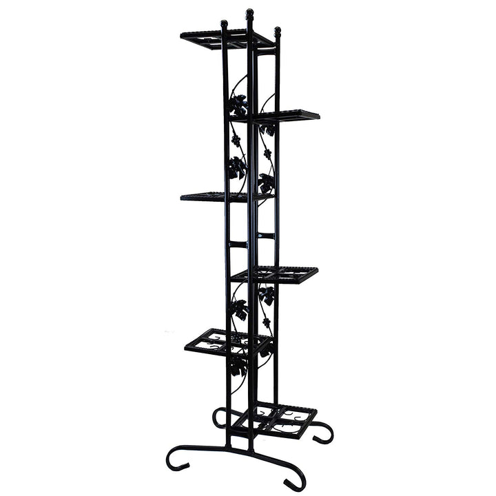 6 Tier Metal Wrought Iron Plant Stand Six Level Planter