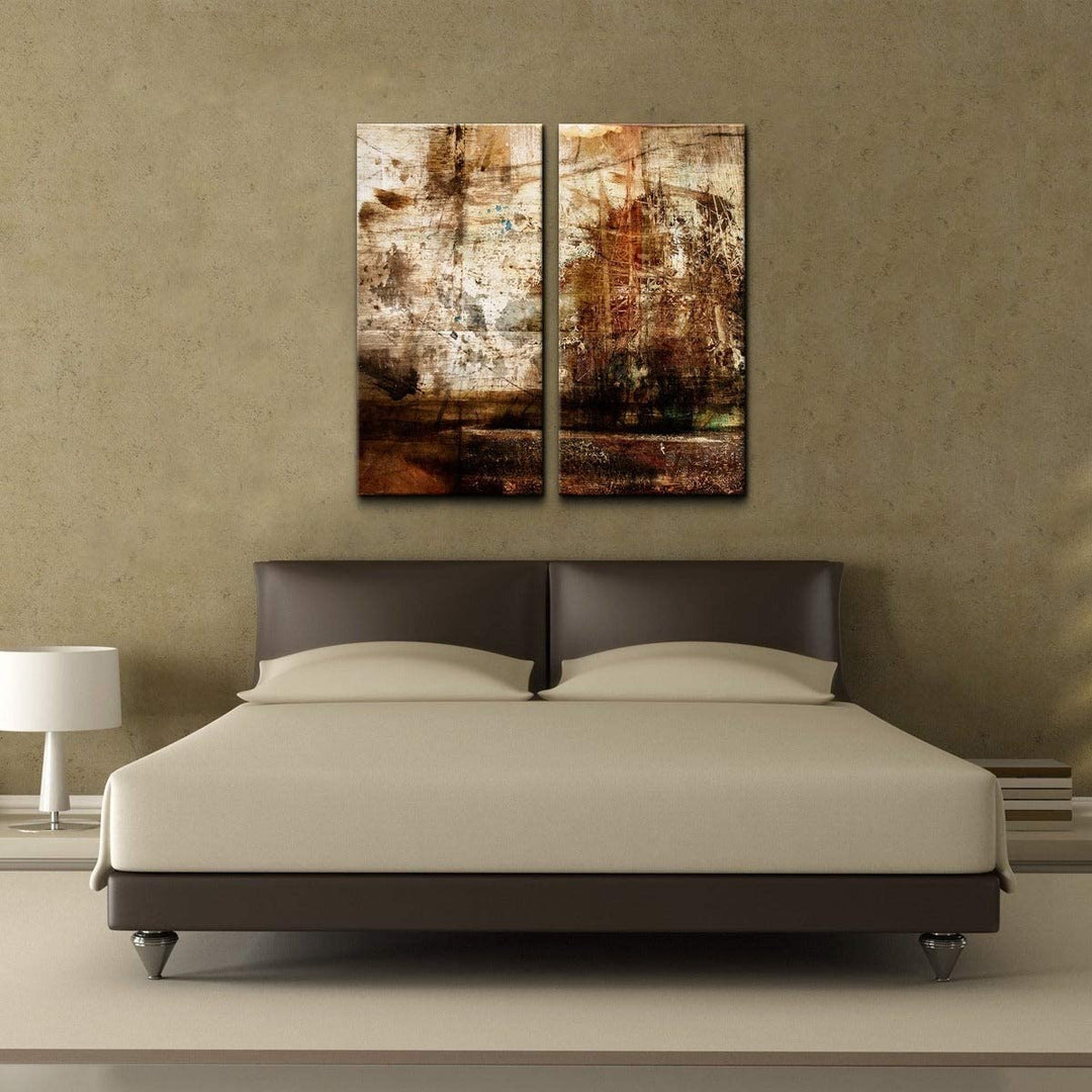 Abstract' Oversized Canvas Wall Art (Set 2) Red Modern