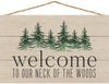 MISC Welcome Jute Hanging Sign P Tan Wood