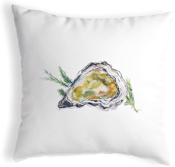 Oyster Shell Small No Cord Pillow 12x12 Color Graphic Nautical Coastal Polyester