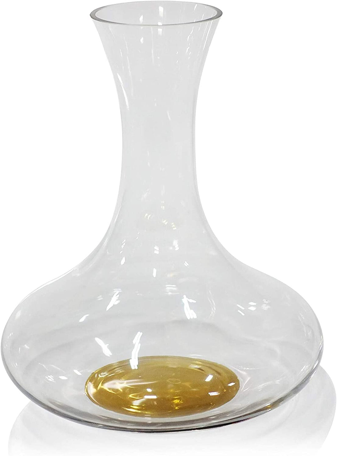 9 75" Tall Wine Glass Decanter Gold Base