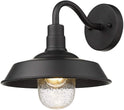 Unknown1 1 Light Matte Black Outdoor Wall Light Farmhouse Rustic Transitional Metal Dimmable