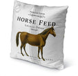 MISC Horse Feed Indoor|Outdoor Pillow by 18x18 Grey Geometric Farmhouse Polyester Removable Cover