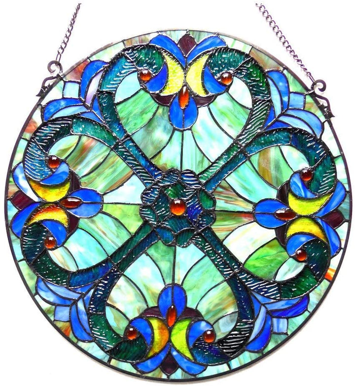 Tiffany Victorian Design Hanging Stained Glass Window Suncatcher Color Includes Hardware