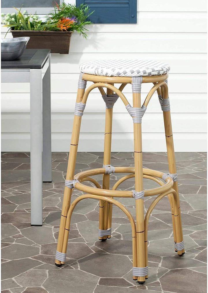 Grey/White Indoor Outdoor Stool 20 5" X 30" Grey Country