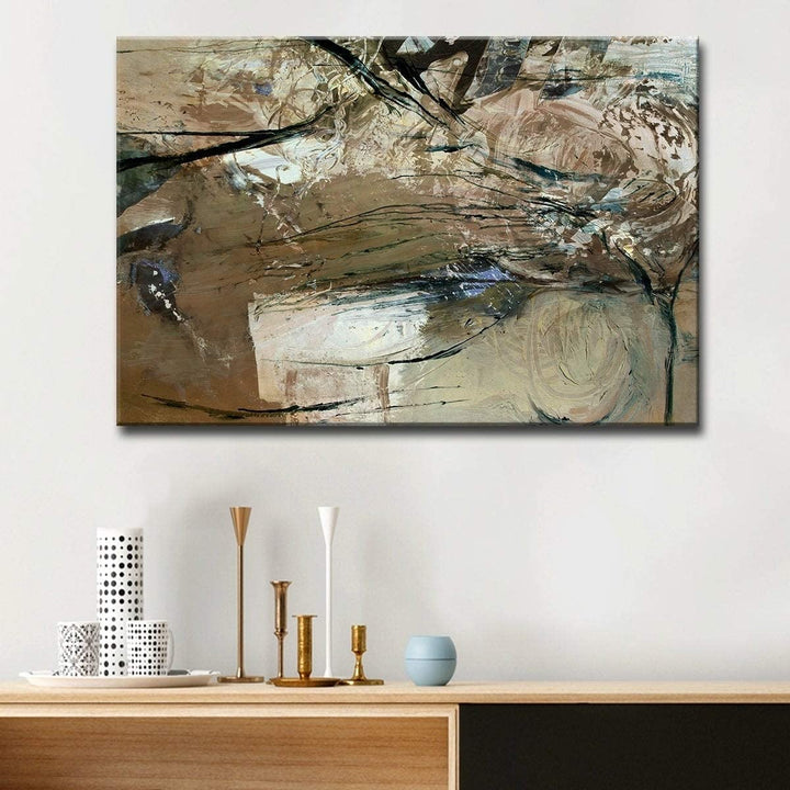 Smash XVIII' Oversized Canvas Wall Art Brown Industrial