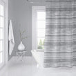 Washy Watercolor Stripe Grey Shower Curtain by Grey Abstract Modern Contemporary Polyester